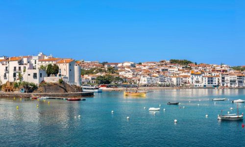 Panoramic,View,Of,Cadaques,On,Mediterranean,Seaside,,Costa,Brava,,Catalonia,