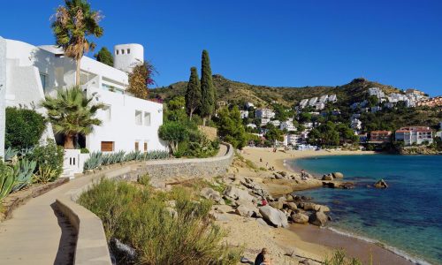 Footpath,On,The,Mediterranean,Sea,Coast,With,Beautiful,Beach,And