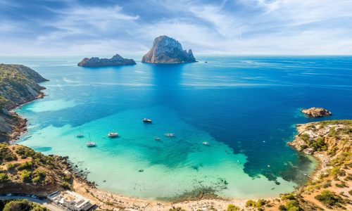 Aerial,View,Of,Cala,Dhort,,Ibiza,Islands,,Spain